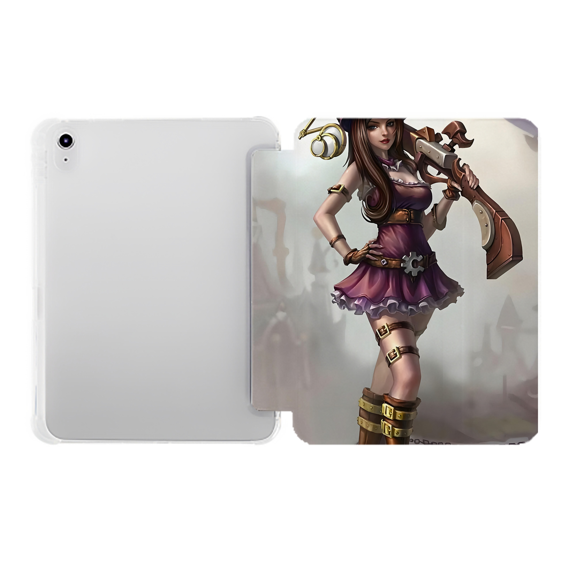 （画像用） リーグ・オブ・レジェンド League of Legends LOL IPad ケース ペン収納付き 三つ折りスタンド PUレザー×シリコン 対応機種9.5/10.5/10.9インチ
